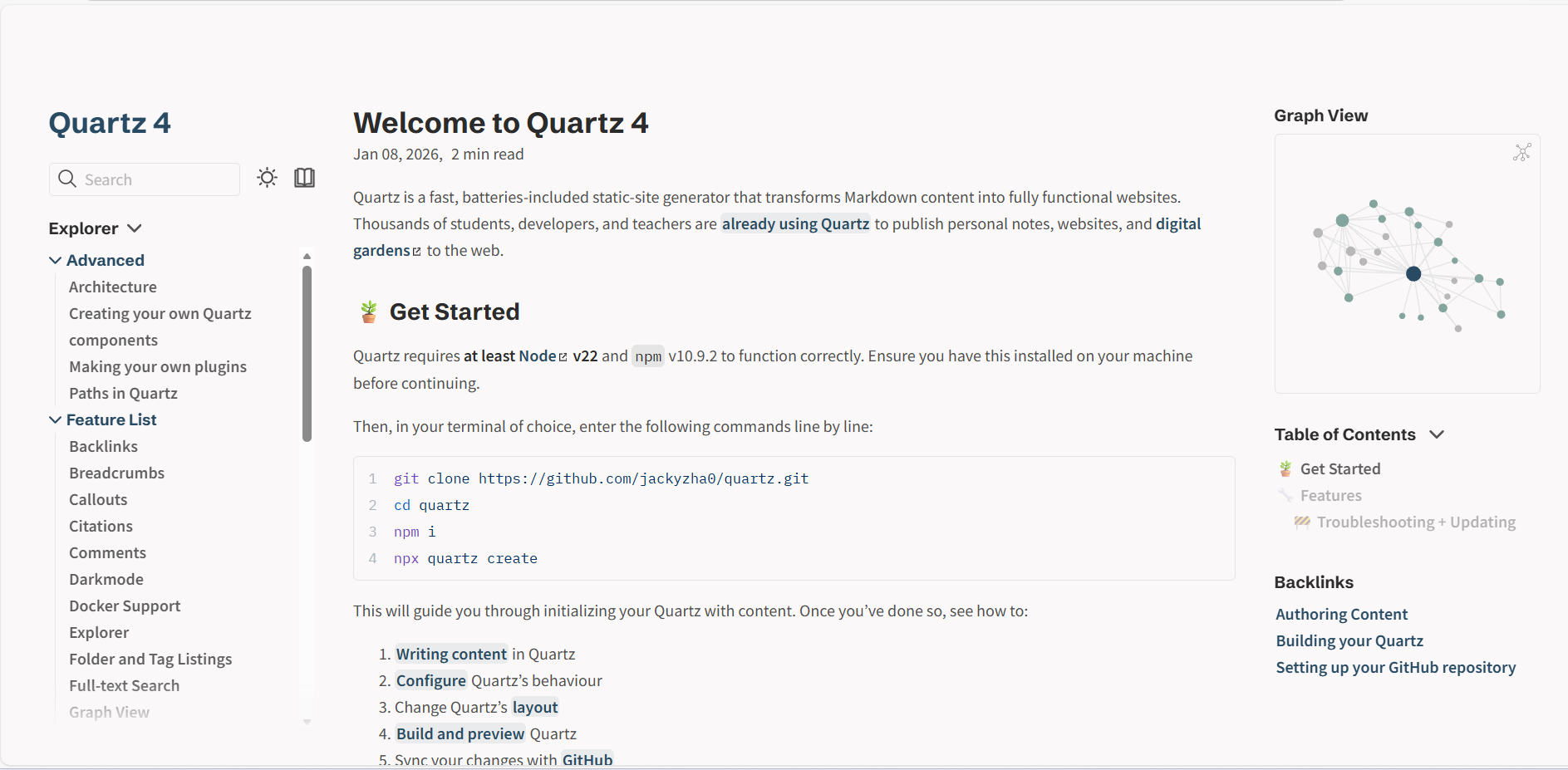 用Obsidian+quartz也能搓个人网站，更简化的一集